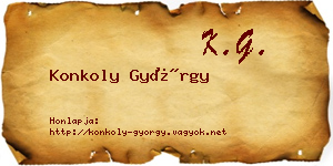 Konkoly György névjegykártya